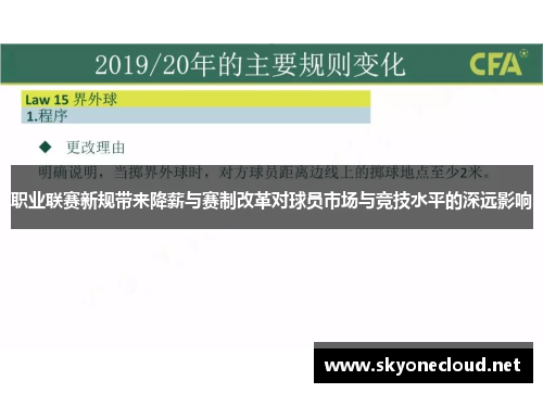 职业联赛新规带来降薪与赛制改革对球员市场与竞技水平的深远影响